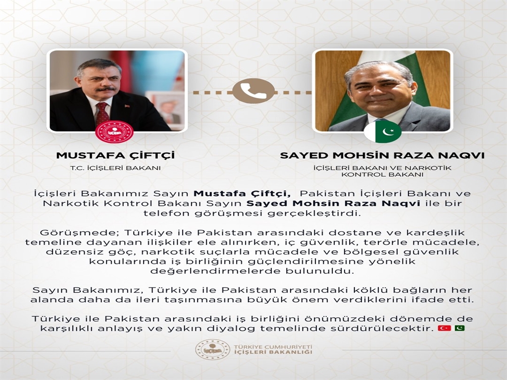 Bakan Çiftçi’den Pakistanlı Mevkidaşı ile Kritik Telefon Görüşmesi 1 1260437