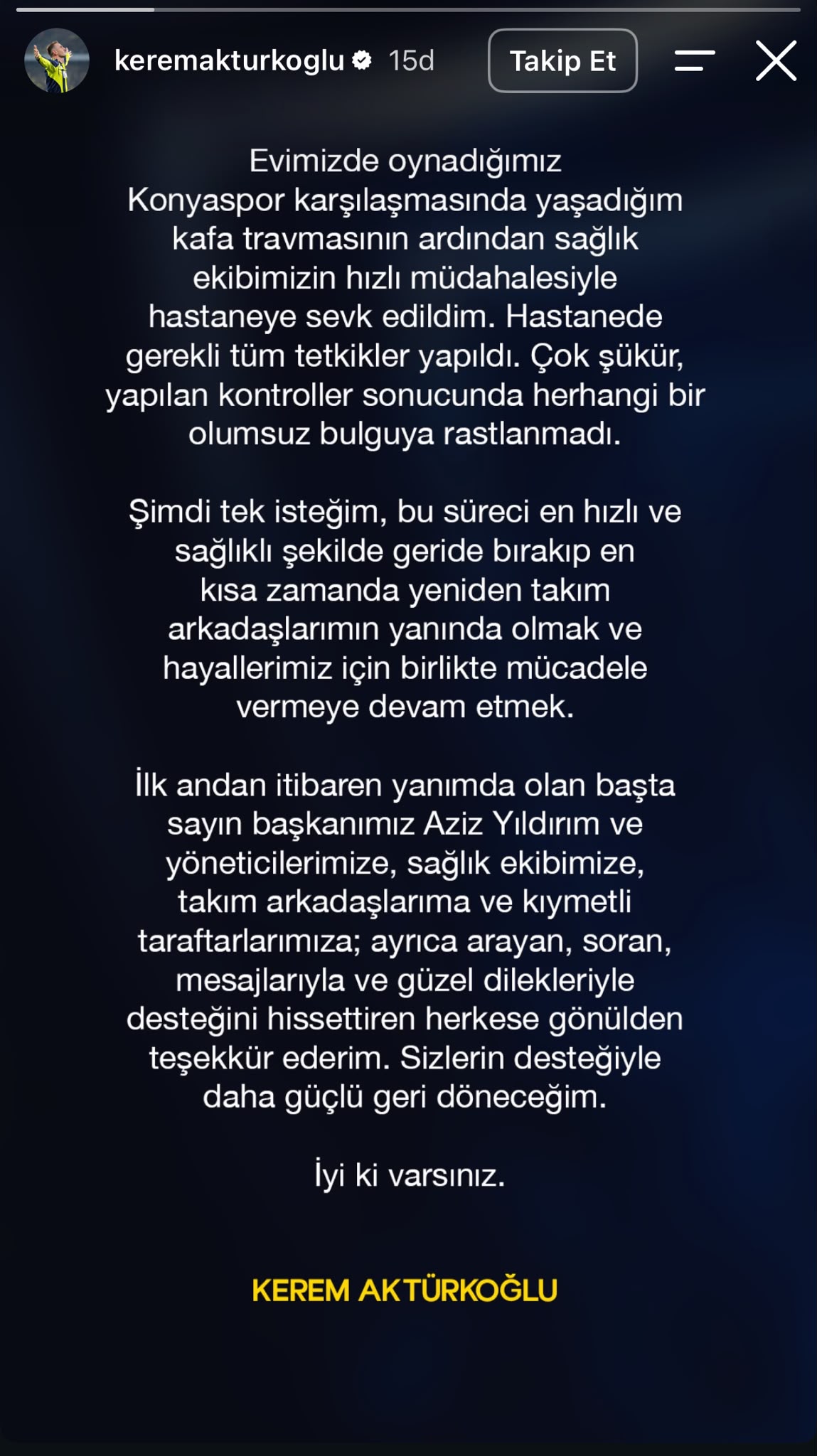 Kerem Aktürkoğlu: Yapılan Kontrollerde Olumsuz Bir Bulguya Rastlanmadı 1 KEREM AKTURKOGLU TEK ISTEGIM BU SURECI 1472035 437997